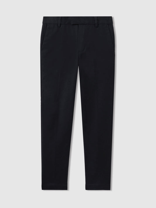 Reiss Navy Eastbury 13-14 yrs Slim-Fit Cotton-Blend Chinos image 1