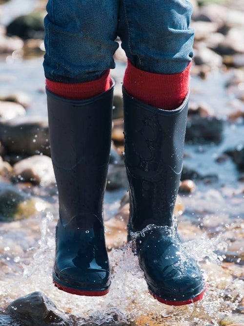 Muddy Puddles Navy Blue Classic Waterproof Wellies image 1