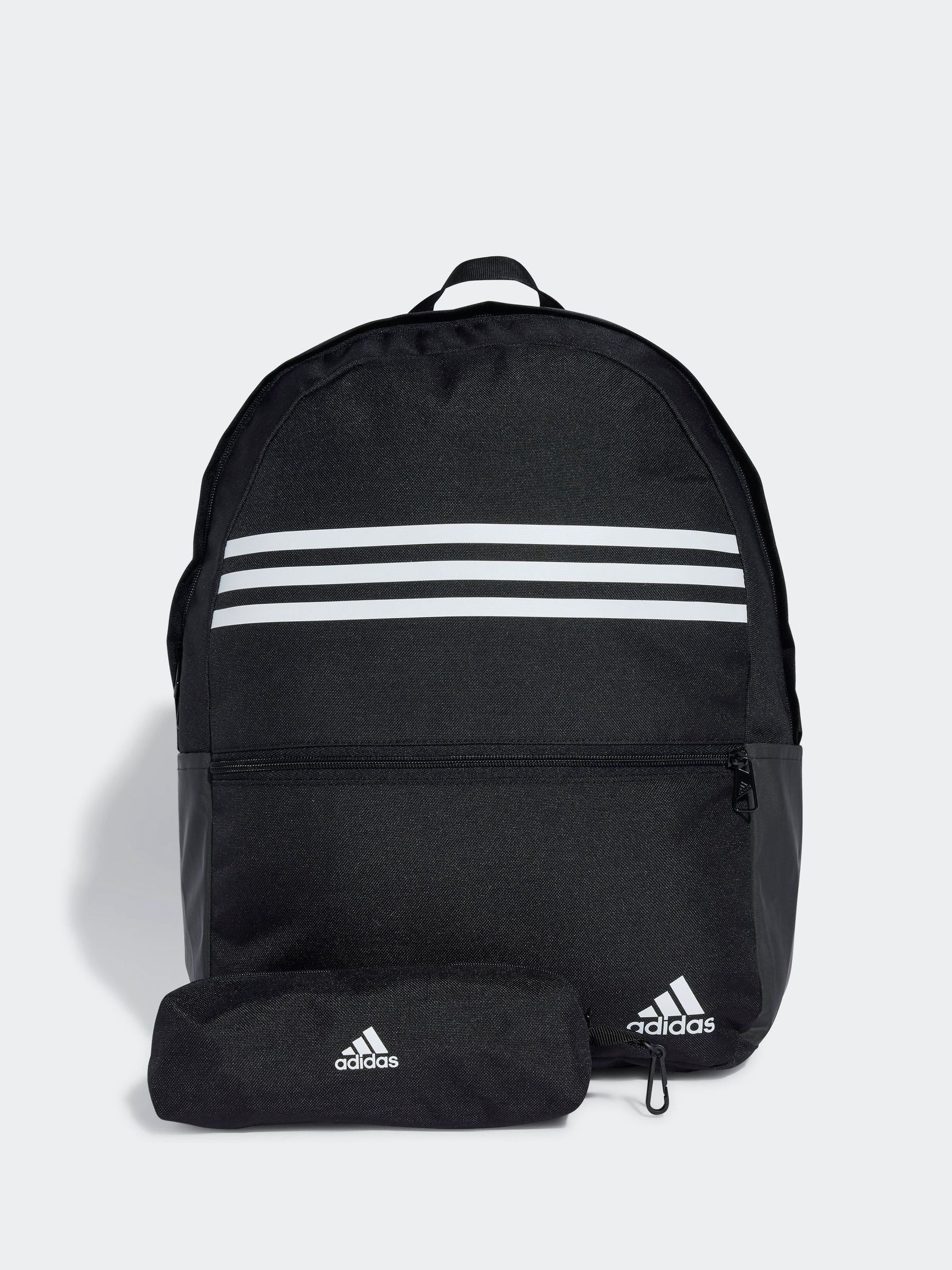 adidas Black/White Classic Horizontal 3 Stripes Backpack image 1