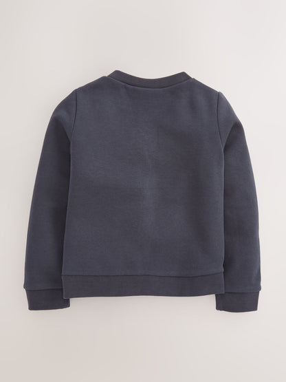 Dsiney Kidz - Navy Blue Cotton Rich Frill Pocket Jersey School Cardigan (3-16yrs) image 7