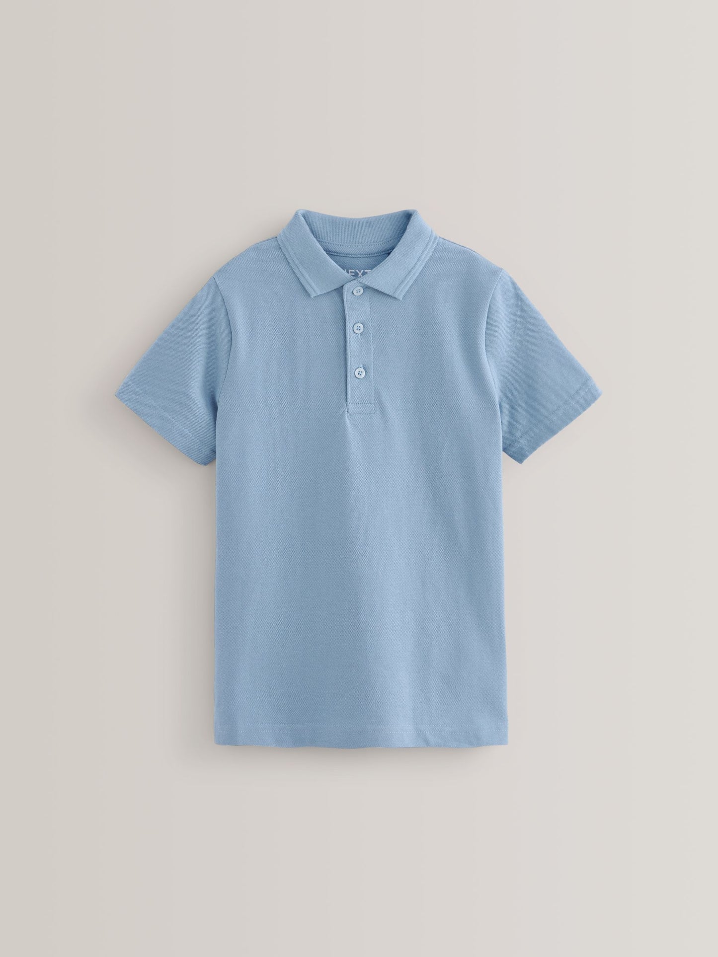 Dsiney Kidz - Blue School Short Sleeve Cotton Polo Shirts 5 Pack (3-16yrs) image 2