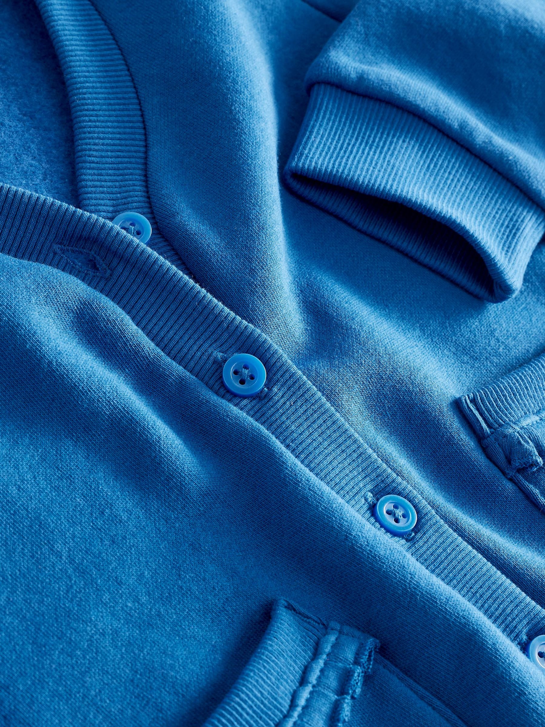 Dsiney Kidz - Blue Cotton Rich Frill Pocket Jersey School Cardigan (3-16yrs) image 8