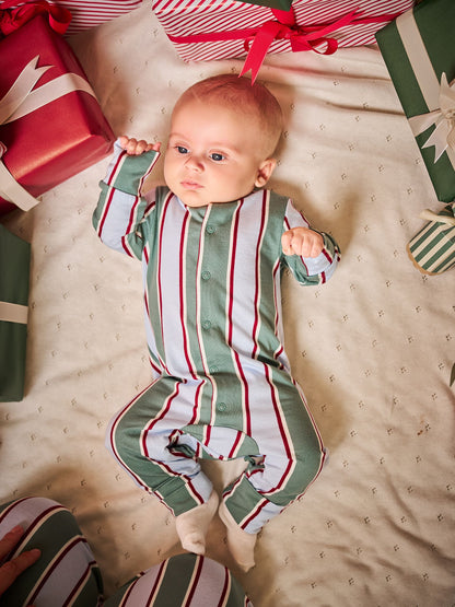 Seraphine Green Stripe Family Matching Christmas Sleepsuit (0-12mths) - image 3