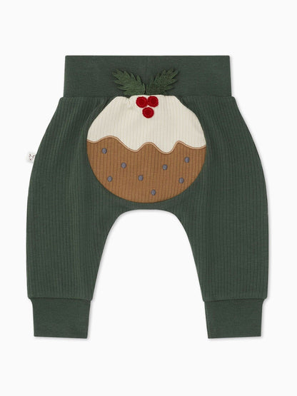 MORI Green Christmas Pudding Applique Joggers - image 3