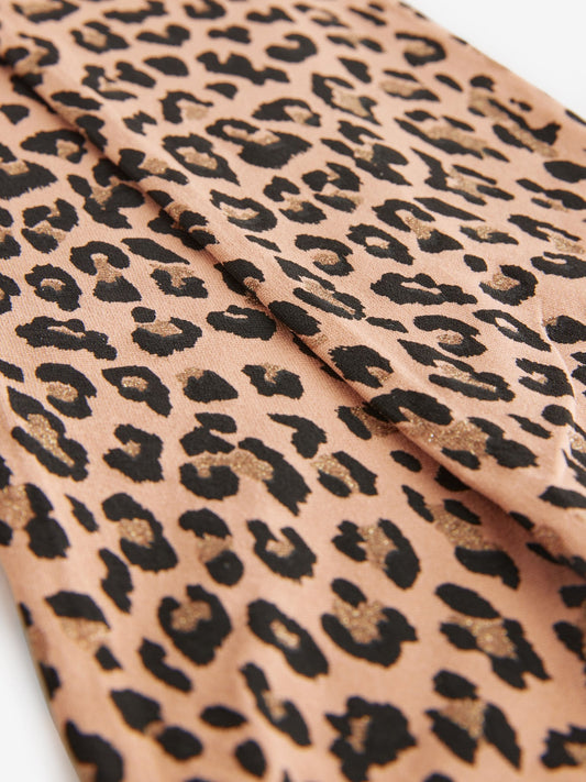 Leopard Print Sparkle Tights image 3