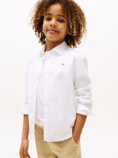 Dsiney Kidz - Tommy Hilfiger White Stretch Oxford Shirt image 1