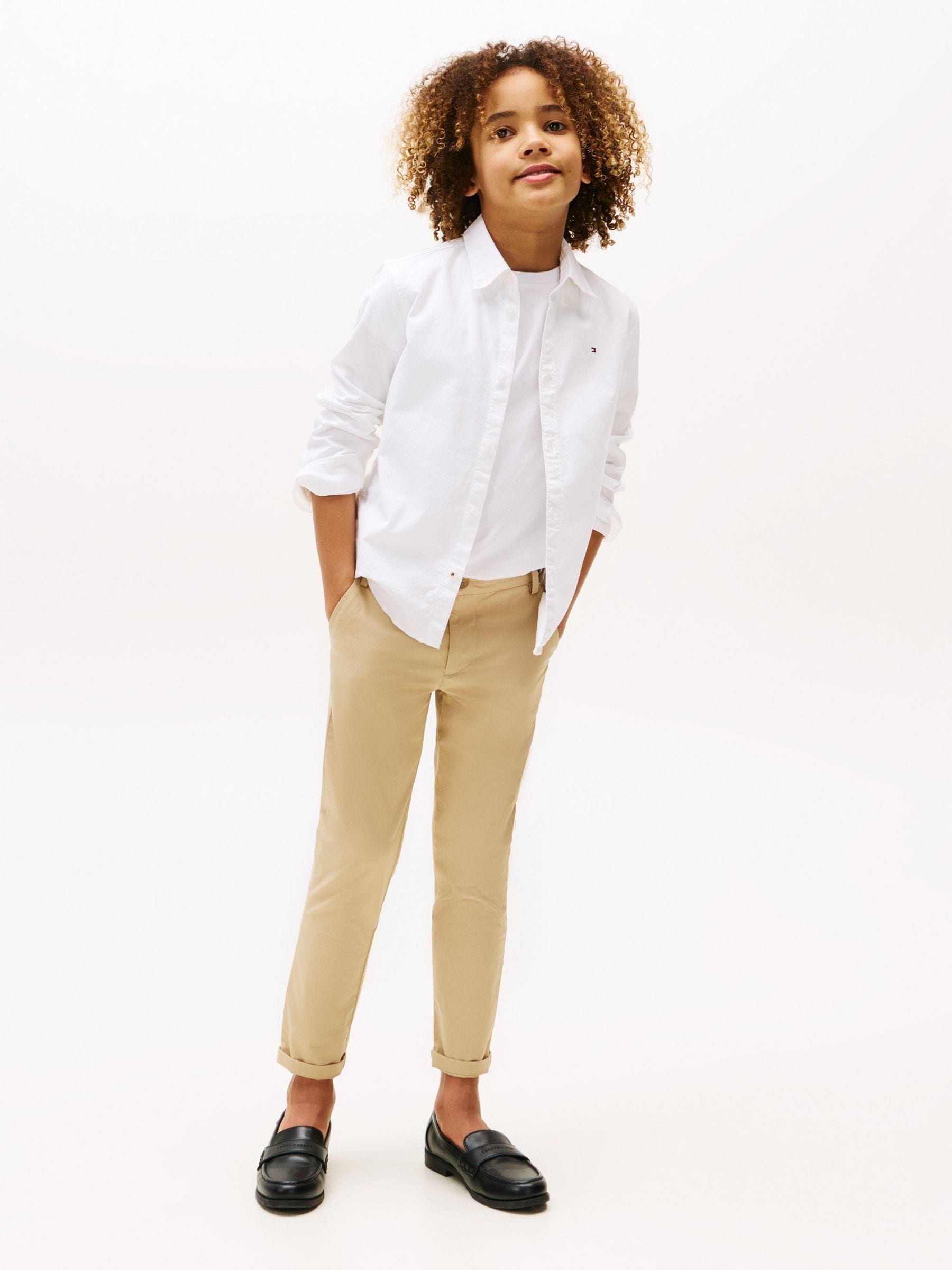 Dsiney Kidz - Tommy Hilfiger White Stretch Oxford Shirt image 3
