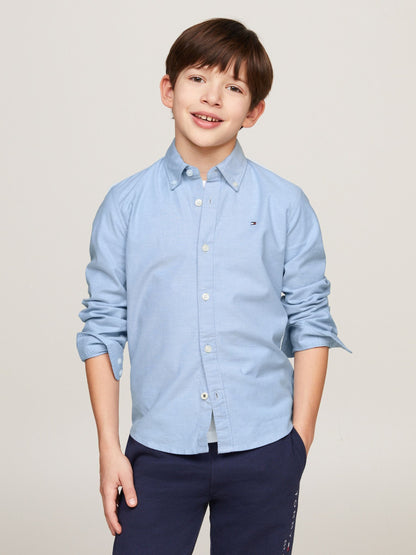 Dsiney Kidz - Tommy Hilfiger Blue Stretch Oxford Shirt image 1