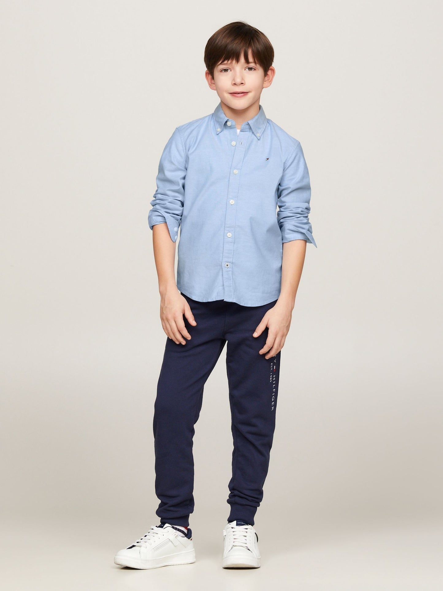 Dsiney Kidz - Tommy Hilfiger Blue Stretch Oxford Shirt image 2