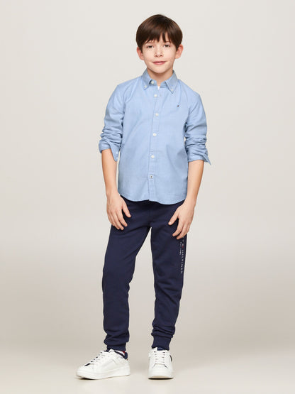 Dsiney Kidz - Tommy Hilfiger Blue Stretch Oxford Shirt image 2