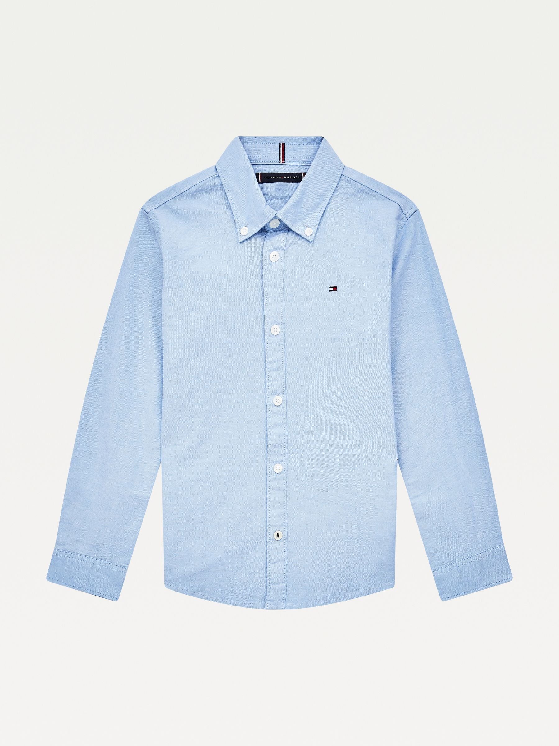 Dsiney Kidz - Tommy Hilfiger Blue Stretch Oxford Shirt image 5