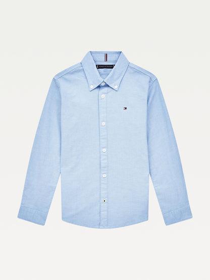 Dsiney Kidz - Tommy Hilfiger Blue Stretch Oxford Shirt image 5