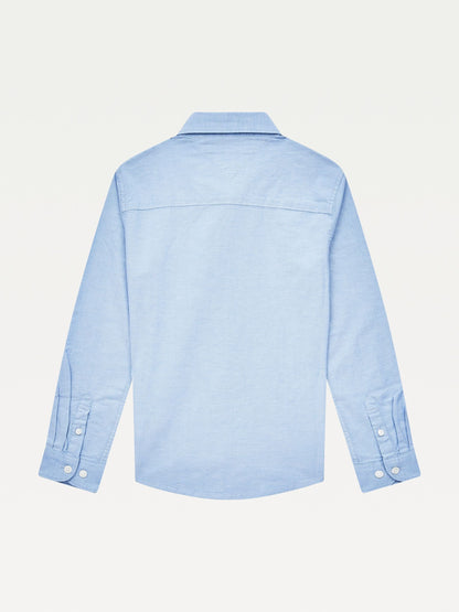 Dsiney Kidz - Tommy Hilfiger Blue Stretch Oxford Shirt image 6