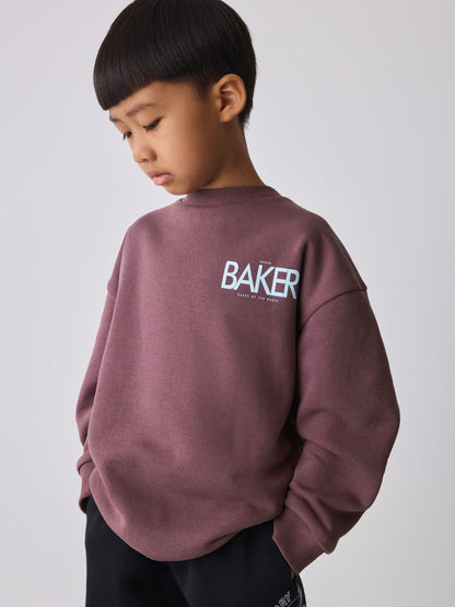 Baker by Ted Baker Black/Purple 2 Piece Oversized Graphic Sweatshirt and Joggers Set - image 2