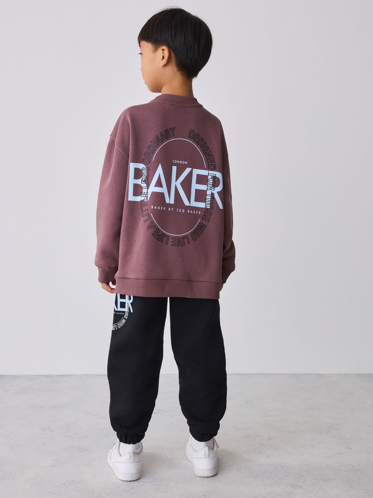Baker by Ted Baker Black/Purple 2 Piece Oversized Graphic Sweatshirt and Joggers Set - image 4
