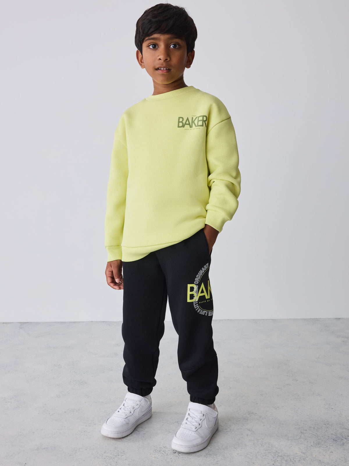Baker by Ted Baker Lime Green 2 Piece Oversized Graphic Sweatshirt and Joggers Set - image 1