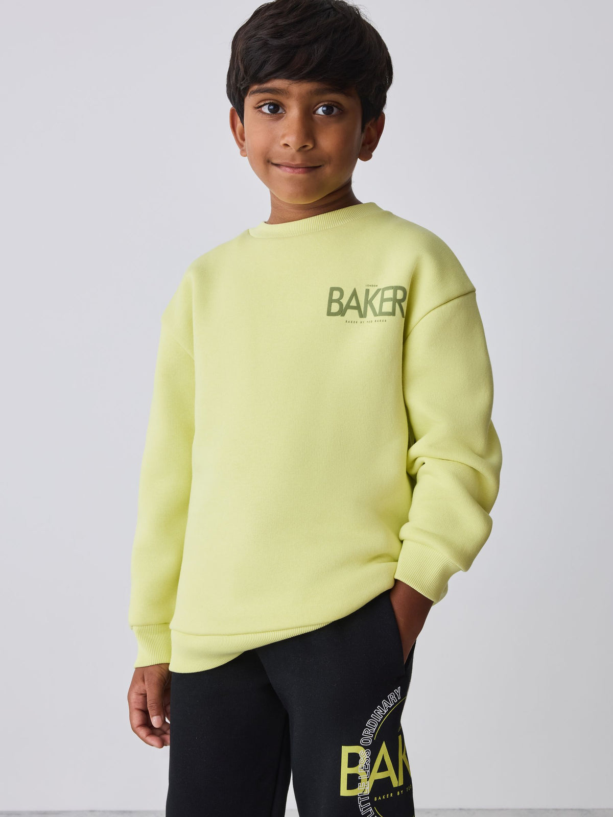 Baker by Ted Baker Lime Green 2 Piece Oversized Graphic Sweatshirt and Joggers Set - image 2