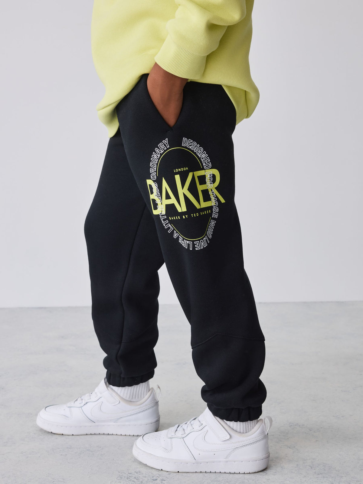 Baker by Ted Baker Lime Green 2 Piece Oversized Graphic Sweatshirt and Joggers Set - image 3