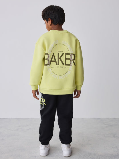 Baker by Ted Baker Lime Green 2 Piece Oversized Graphic Sweatshirt and Joggers Set - image 4