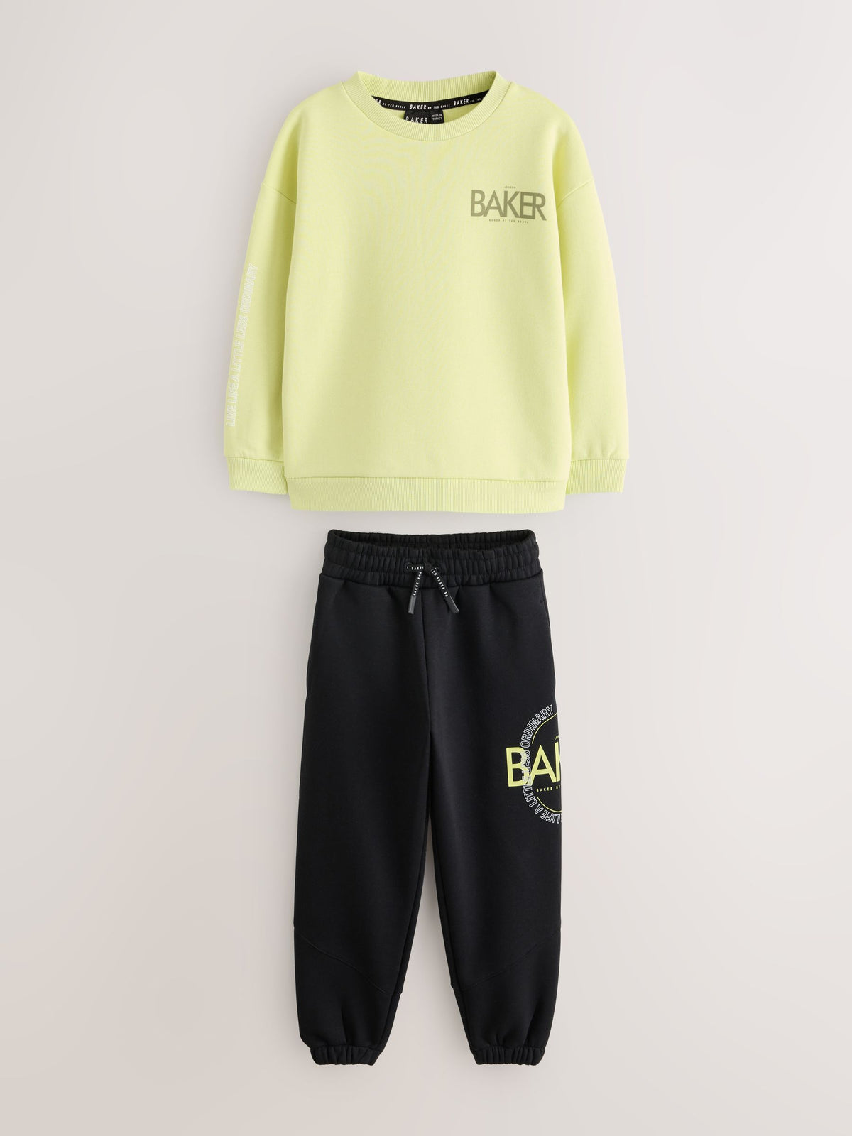 Baker by Ted Baker Lime Green 2 Piece Oversized Graphic Sweatshirt and Joggers Set - image 7