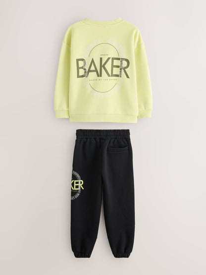 Baker by Ted Baker Lime Green 2 Piece Oversized Graphic Sweatshirt and Joggers Set - image 8