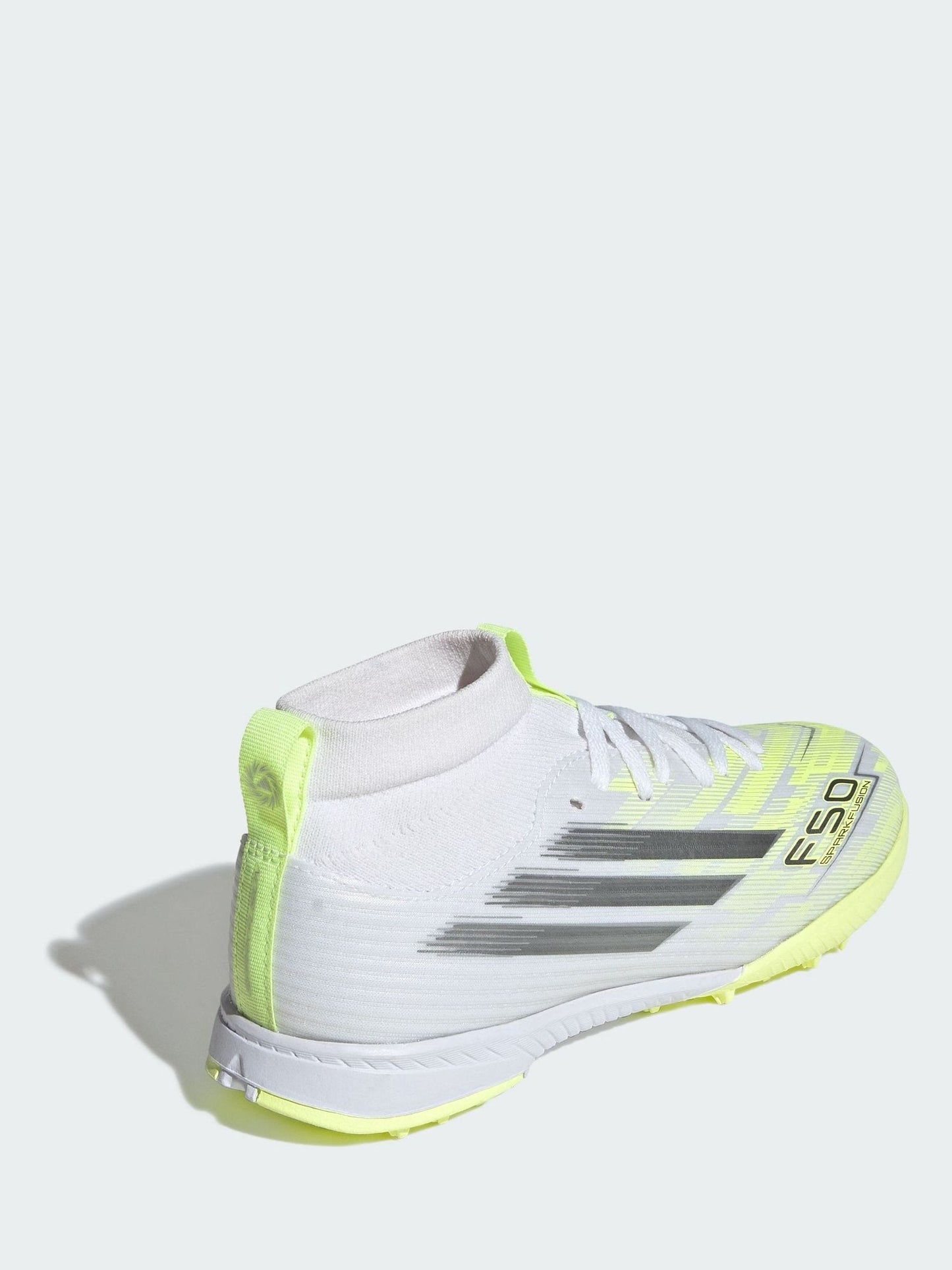 adidas White F50 Sparkfusion League Mid Cut Turf Football Shoes image 2