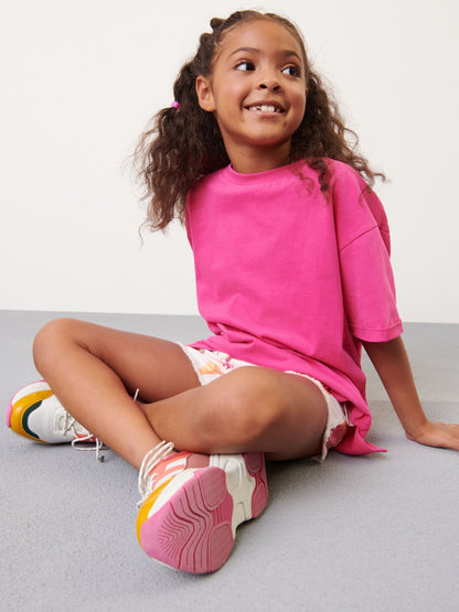 Dsiney Kidz - Magenta Pink Oversized T-Shirt (3-16yrs) image 3