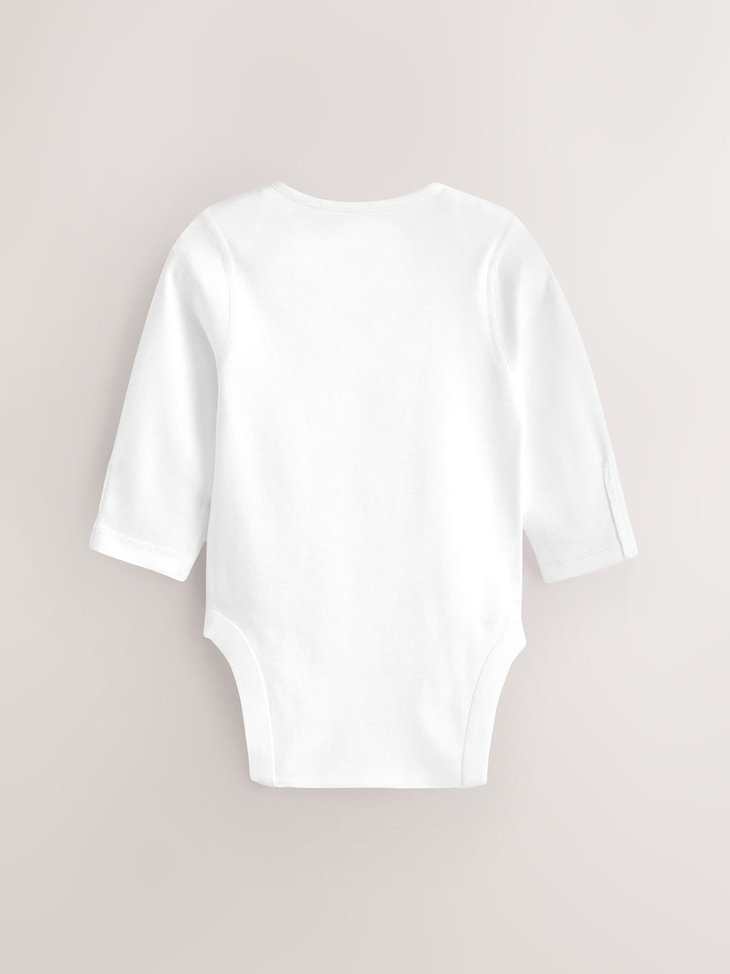 White 3 Pack Kind To Skin Long Sleeve Baby Bodysuits image 3