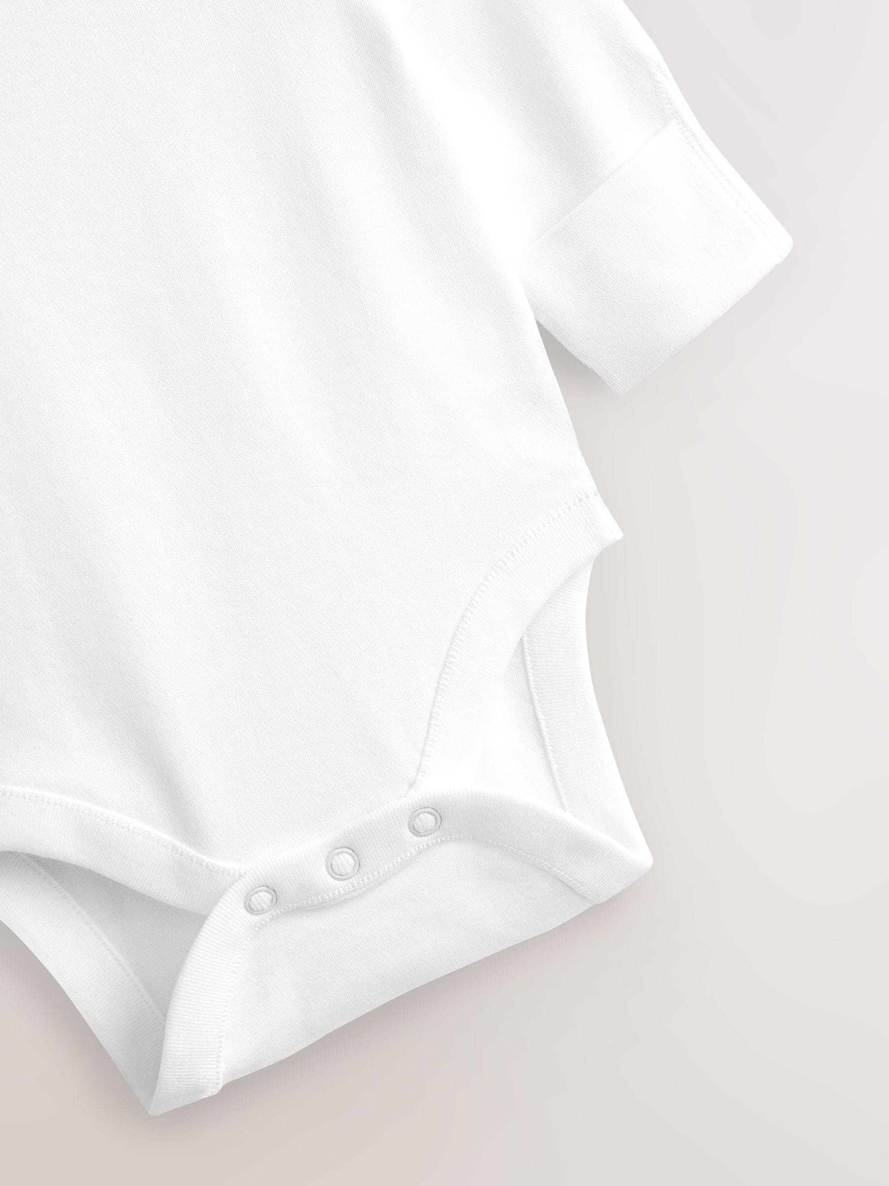 White 3 Pack Kind To Skin Long Sleeve Baby Bodysuits image 4
