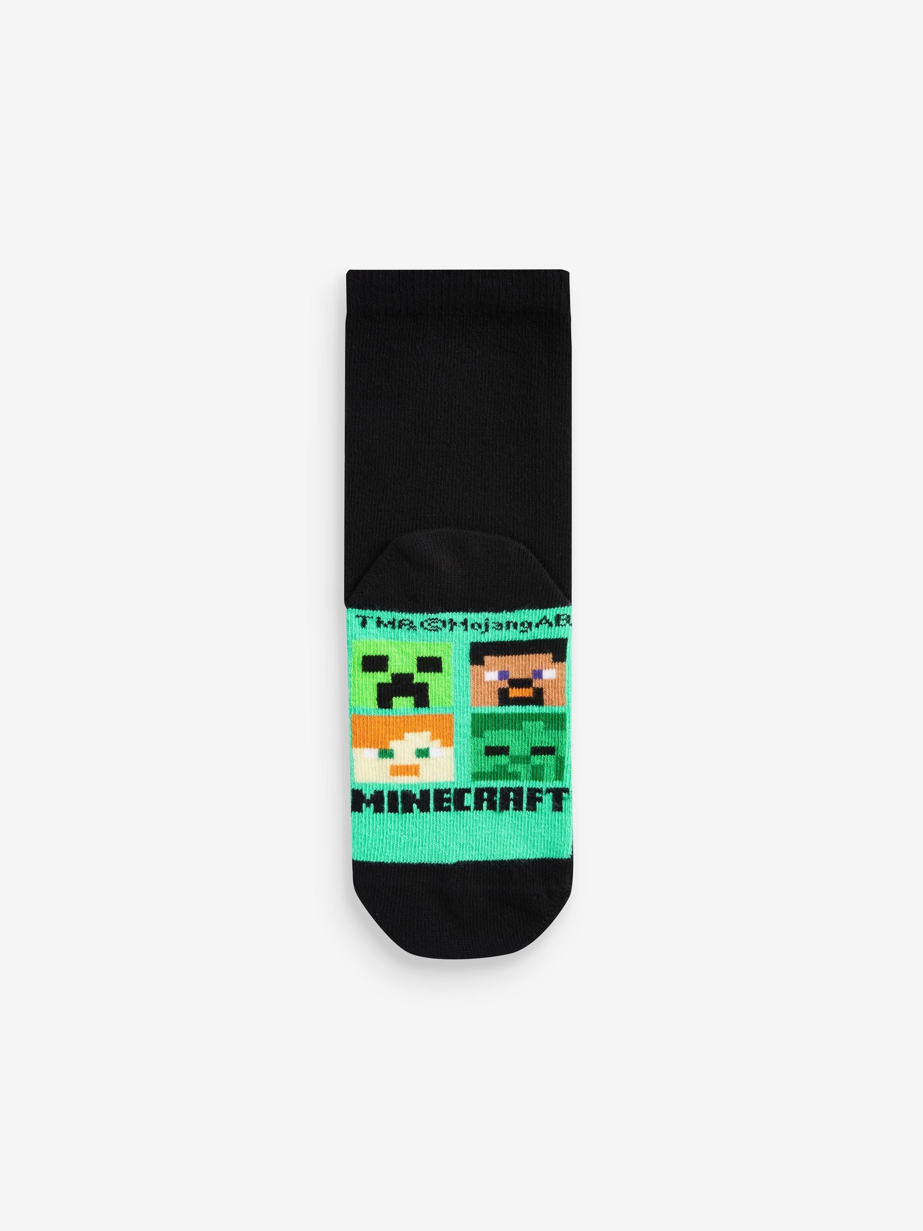 Dsiney Kidz - Minecraft Black Cotton Rich Socks 5 Pack image 5