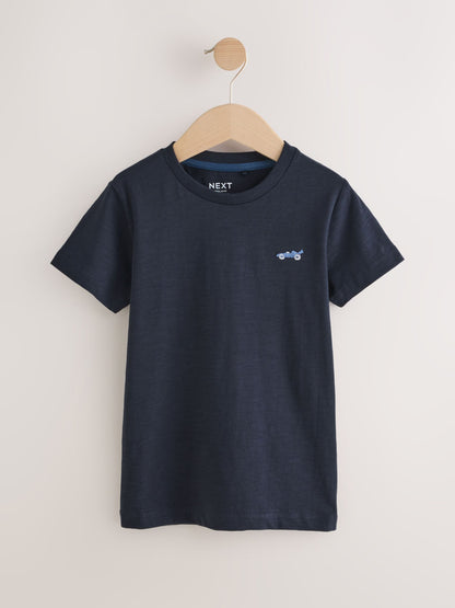 Blue Regular Fit Short Sleeve T-Shirts 5 Pack (3mths-7yrs) image 4