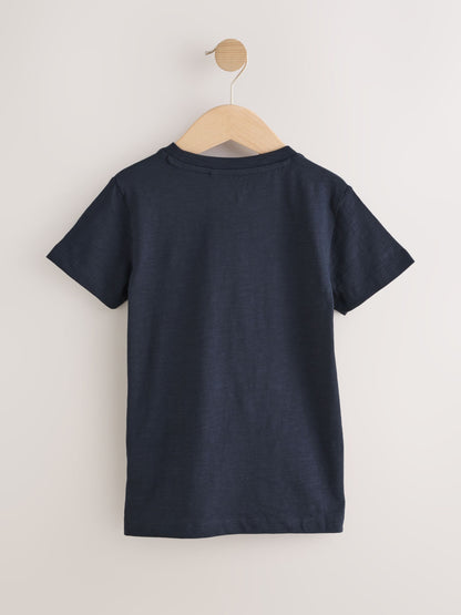 Blue Regular Fit Short Sleeve T-Shirts 5 Pack (3mths-7yrs) image 5