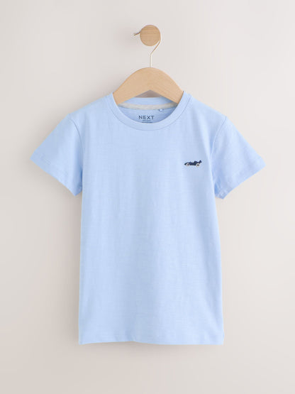 Blue Regular Fit Short Sleeve T-Shirts 5 Pack (3mths-7yrs) image 8