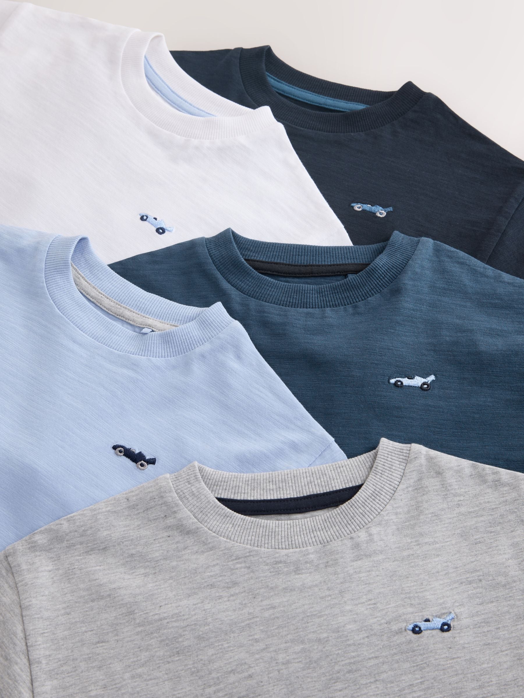 Blue Relaxed Fit Short Sleeve T-Shirts 5 Pack (3mths-7yrs) image 7