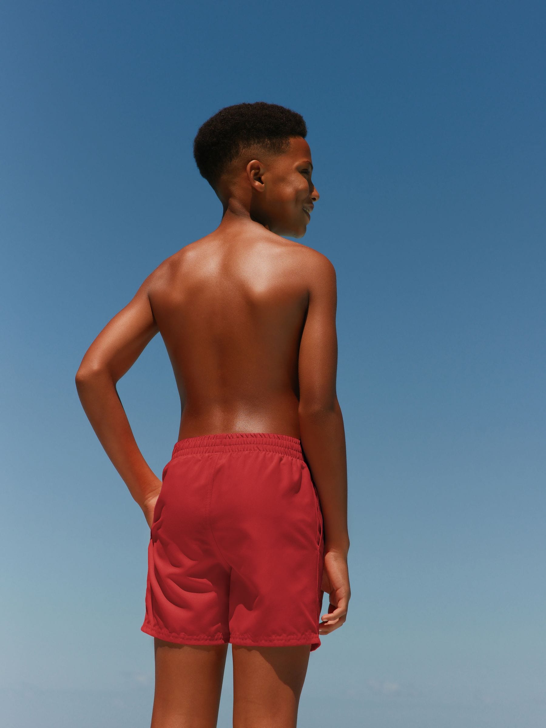 Nike Red 4 Inch 4 Inch Volley Swim Shorts image 2