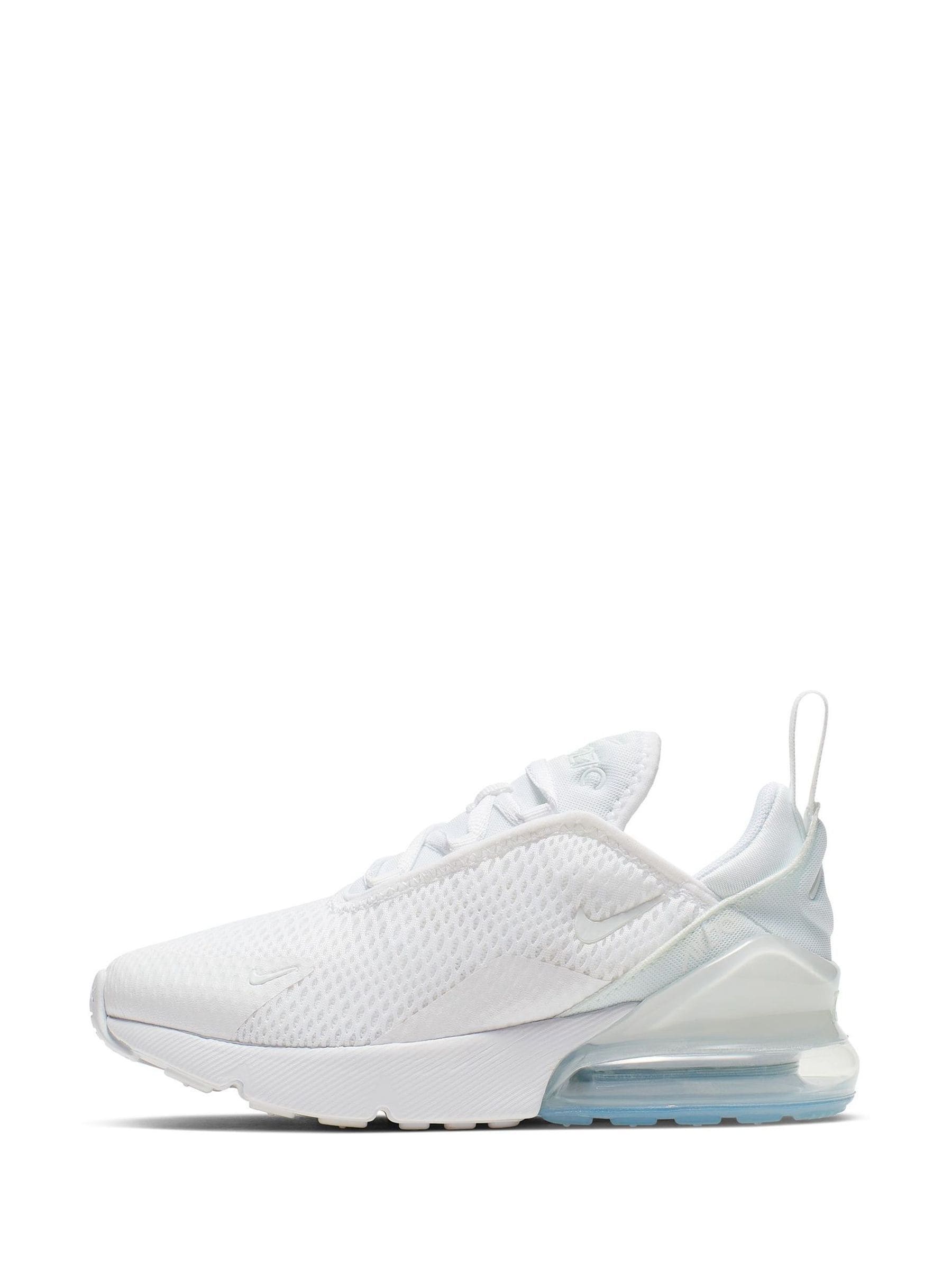 Nike White/Aqua Junior Air Max 270 Trainers image 2