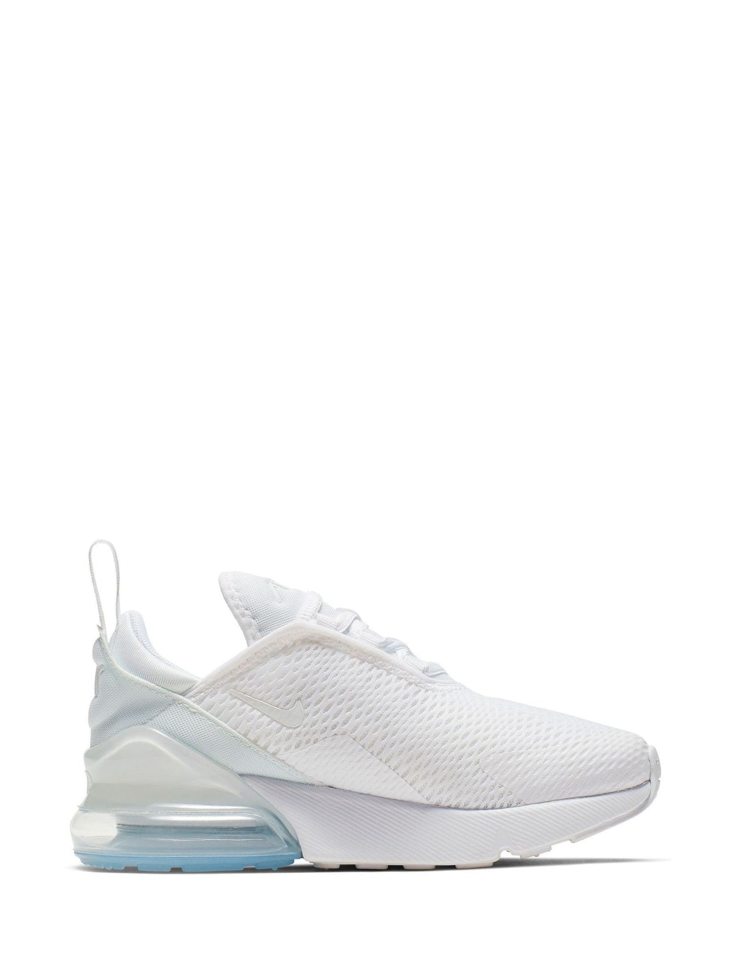 Nike White/Aqua Junior Air Max 270 Trainers image 3