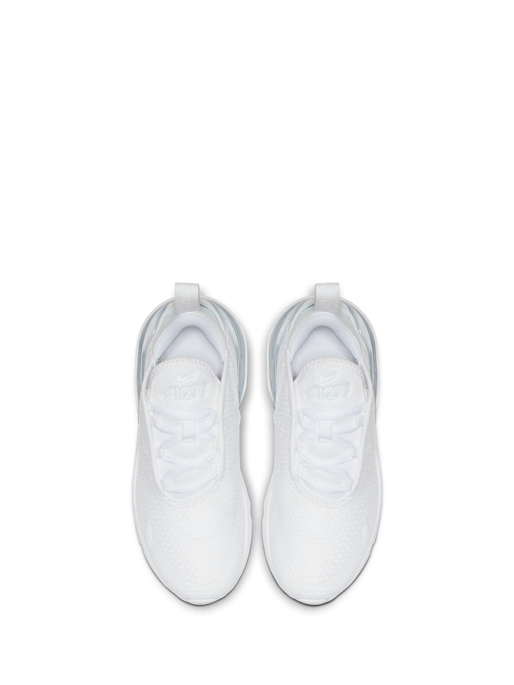 Nike White/Aqua Junior Air Max 270 Trainers image 5