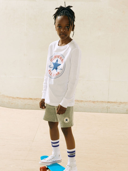 Converse White 1V High Top Junior Trainers image 1