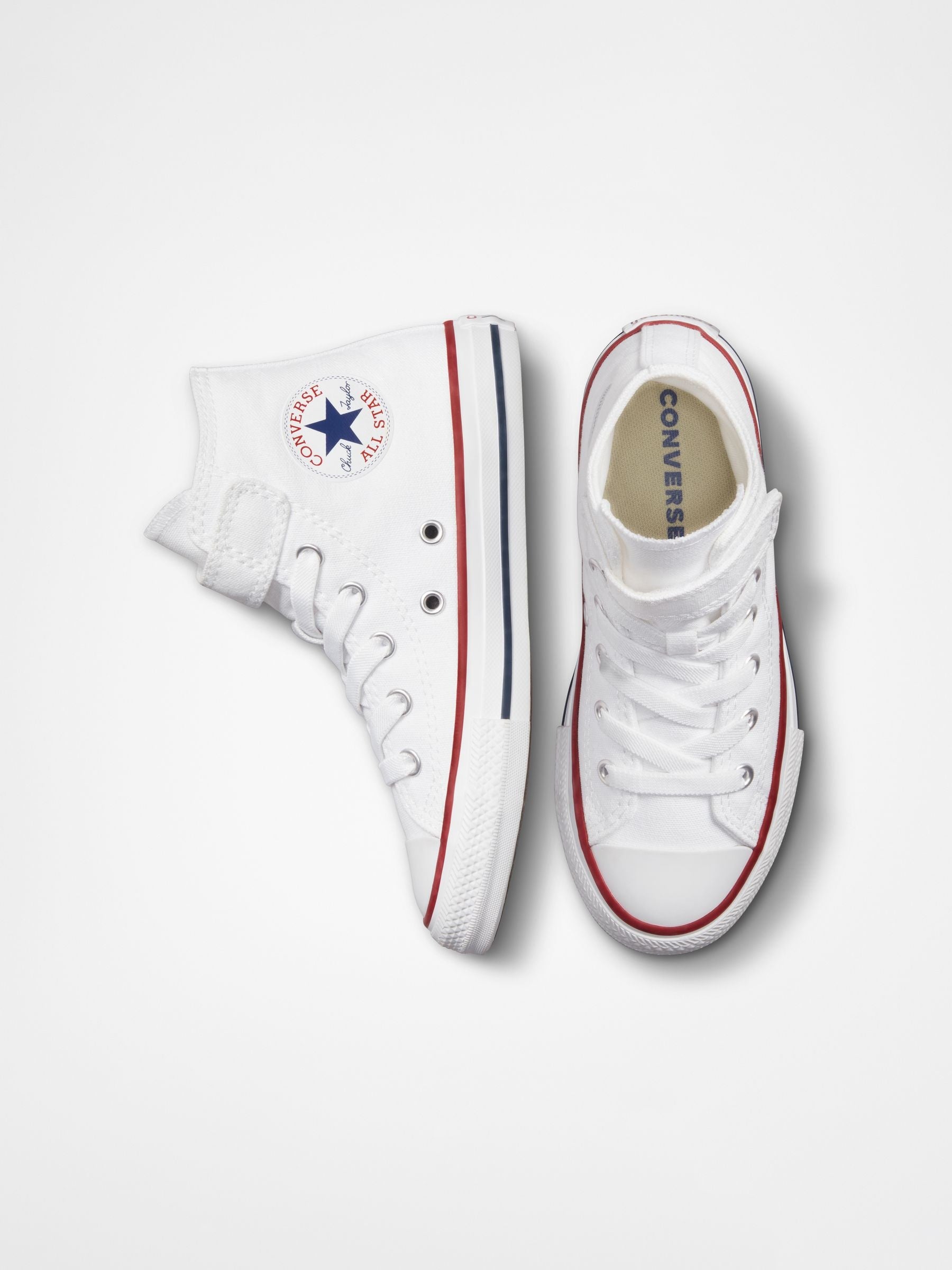 Converse White 1V High Top Junior Trainers image 6