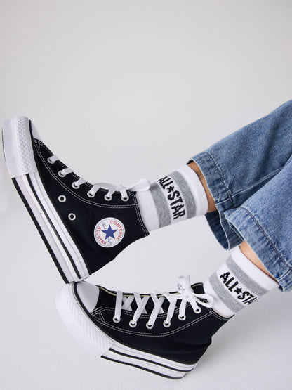 Converse Black Eva Lift High Top Junior Trainers image 1