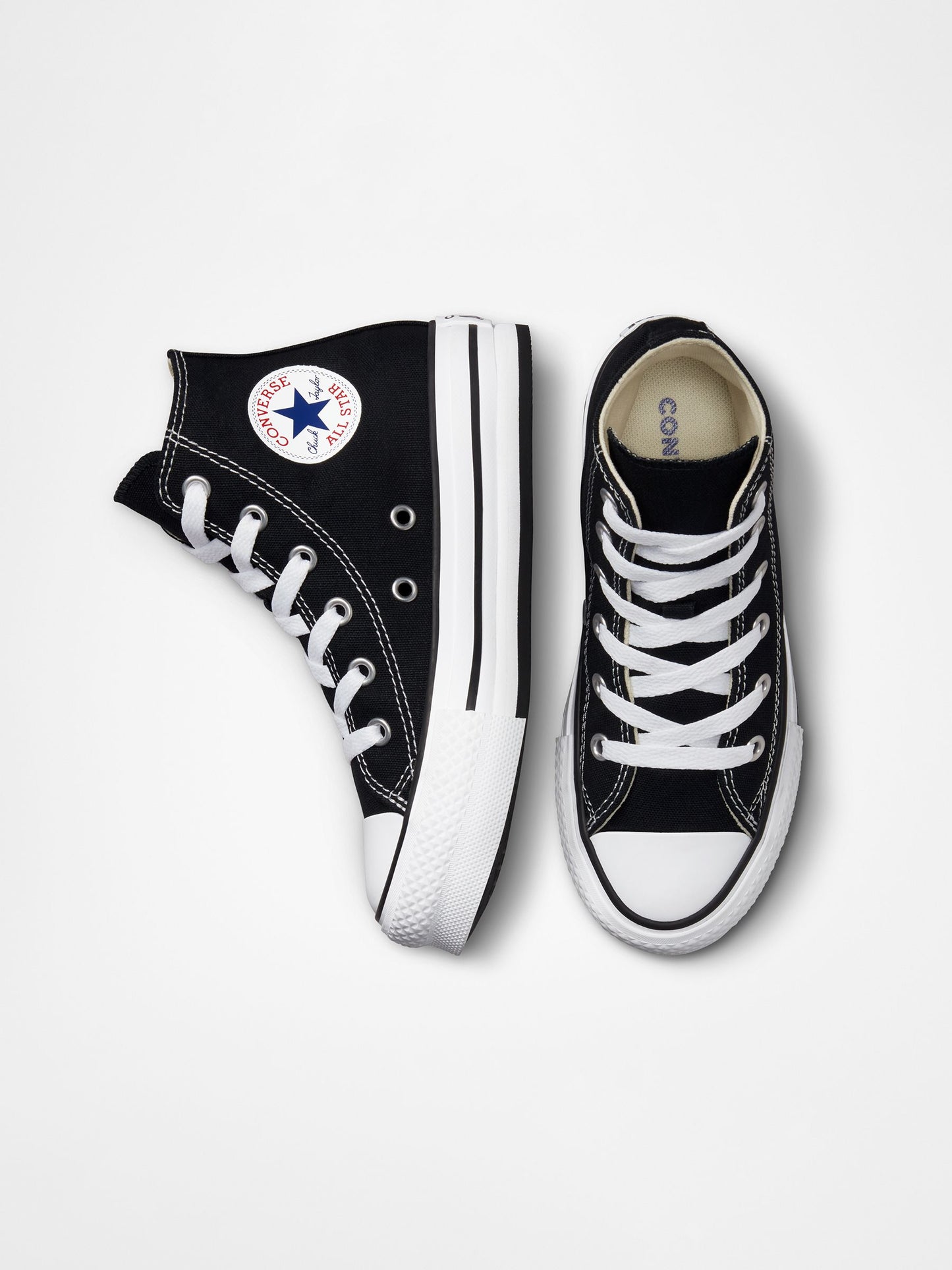Converse Black Eva Lift High Top Junior Trainers image 8