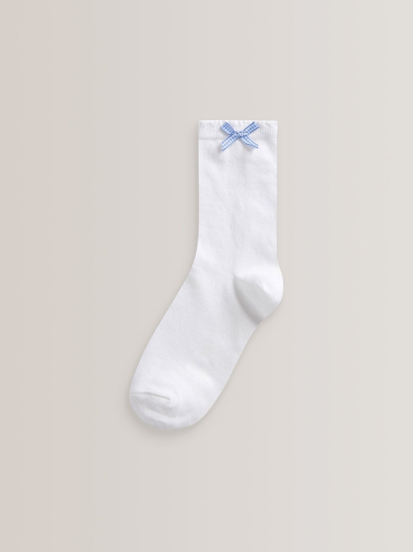 Blue 5 Pack Cotton Rich Gingham Ankle School Socks image 3