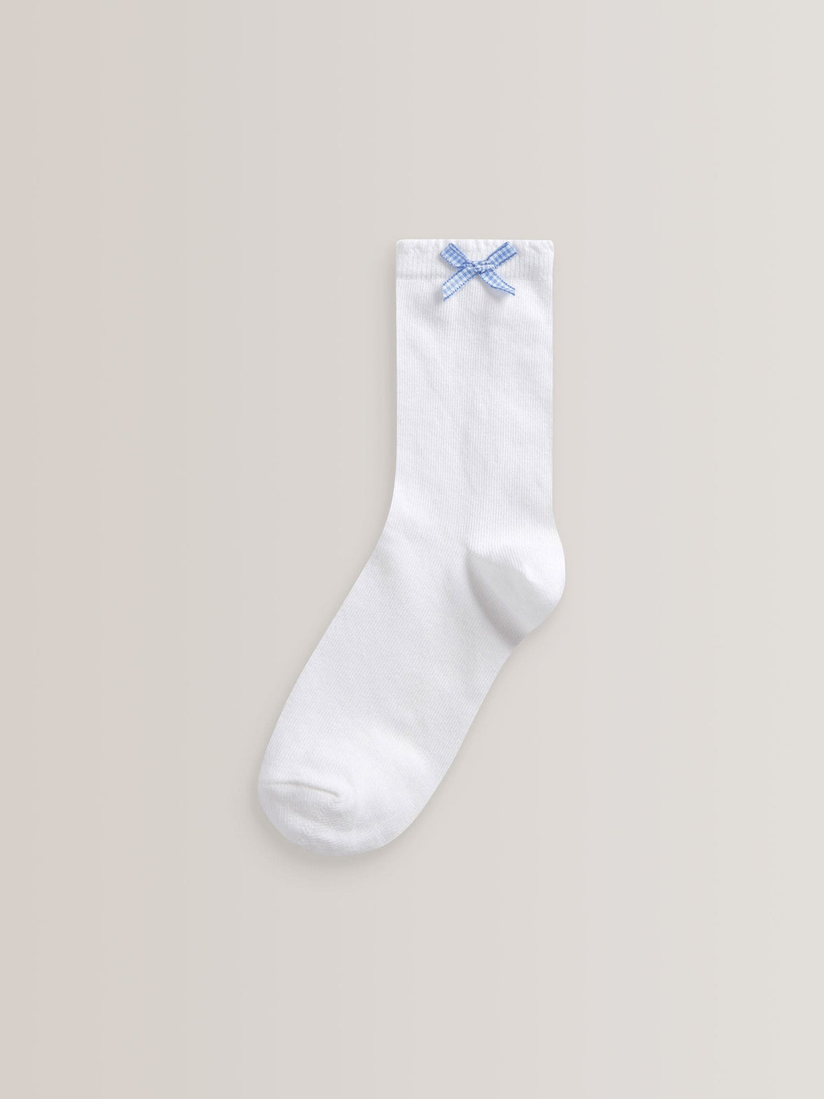 Blue 5 Pack Cotton Rich Gingham Ankle School Socks image 3