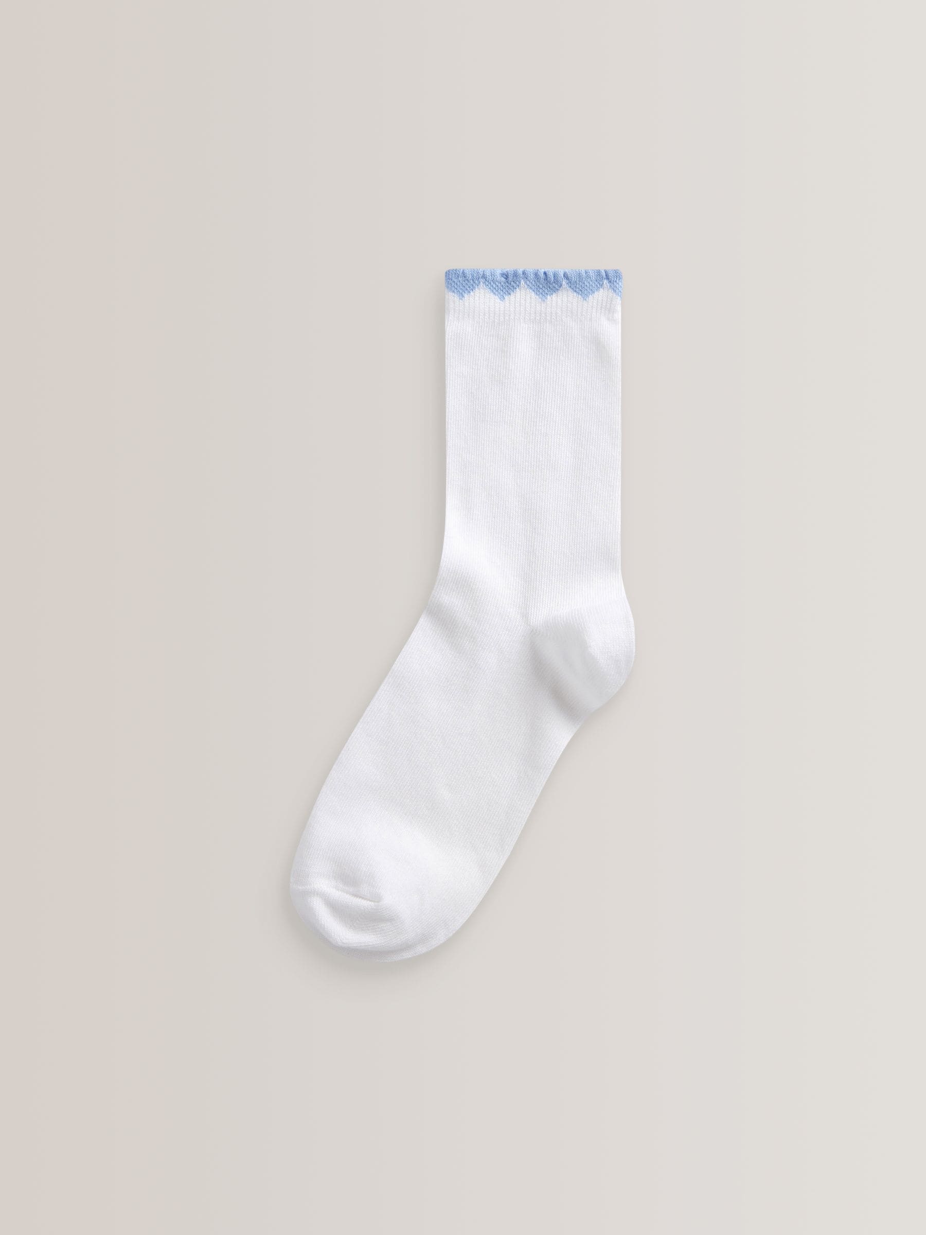Blue 5 Pack Cotton Rich Gingham Ankle School Socks image 4