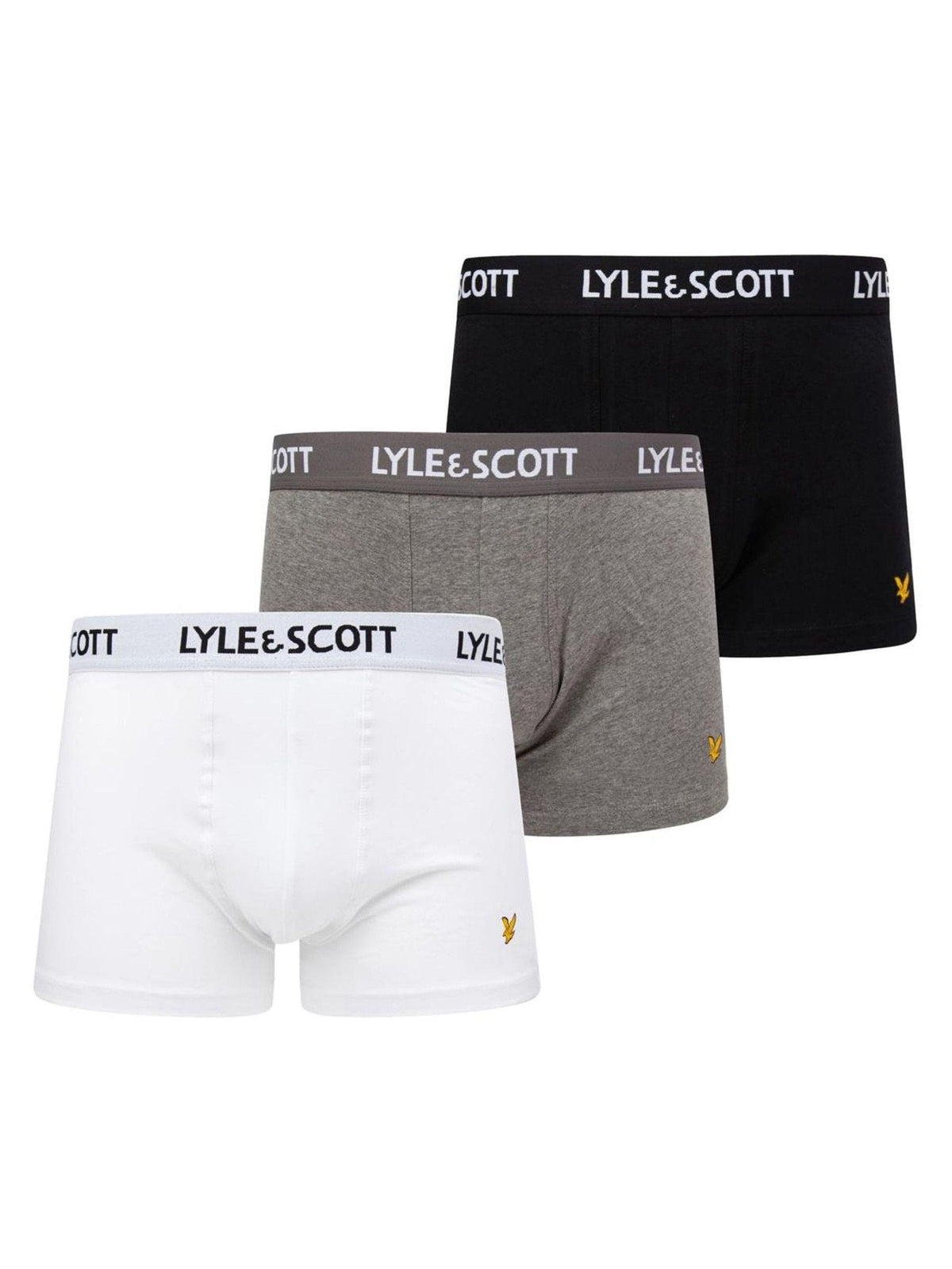 Dsiney Kidz - Lyle & Scott Charcoal Black Underwear Boxer Trunks 3 Pack image 1