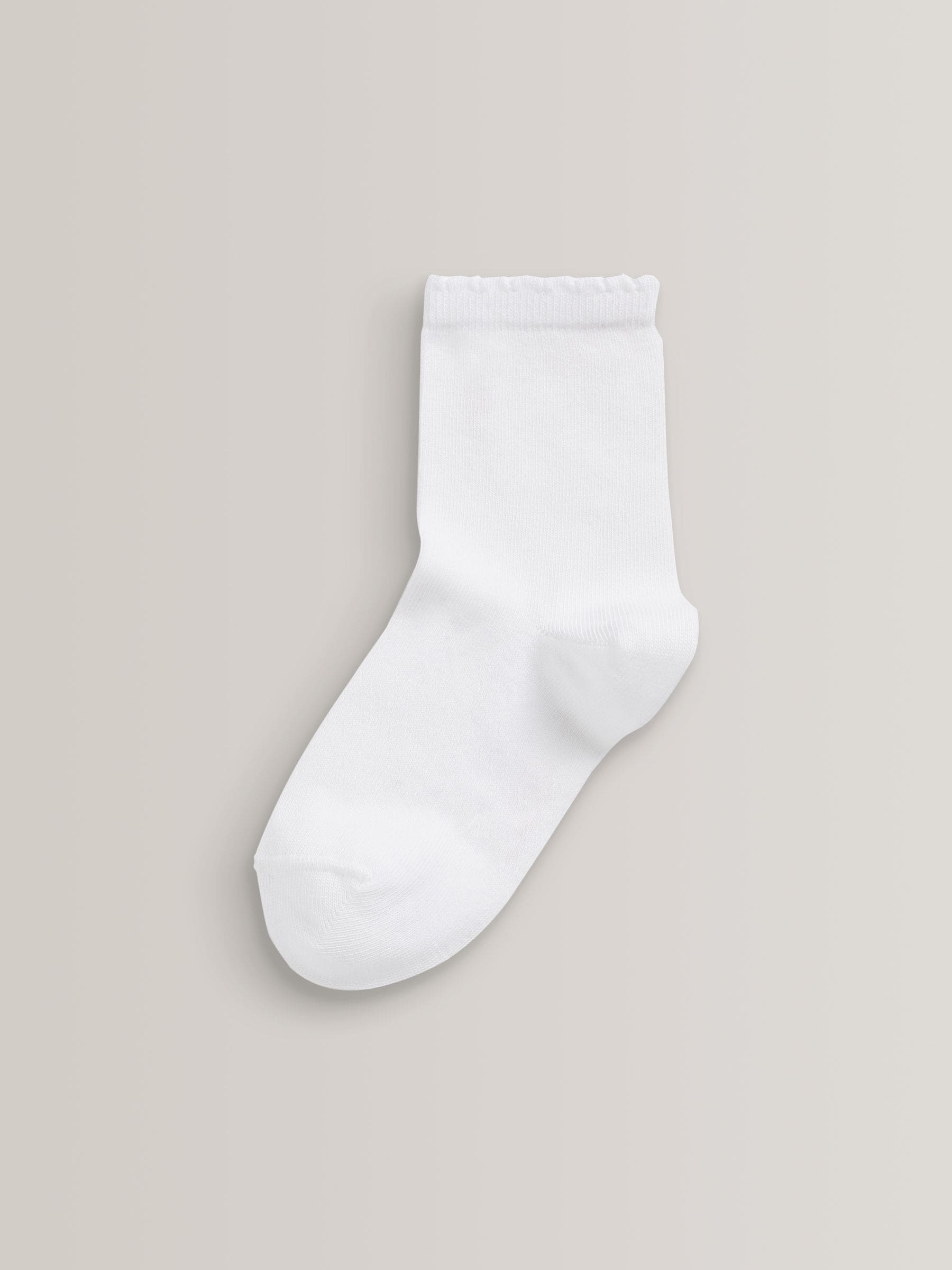 White 5 Pack Cotton Rich School Ankle Socks image 2