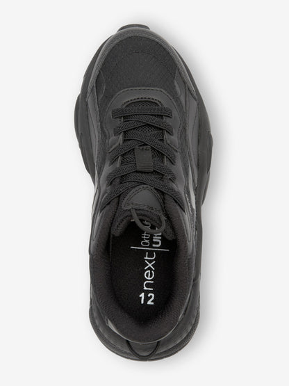Black Elastic Lace Trainers image 5