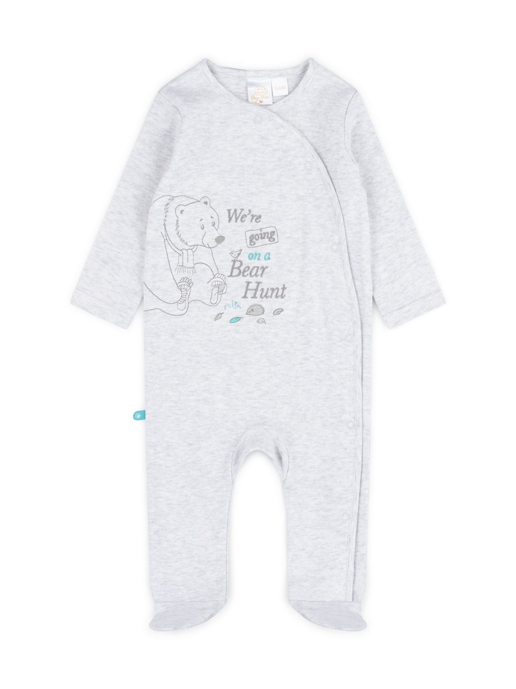 We're Going On A Bear Hunt Cream 100% Cotton Sleepsuit, Body, Hat, Bib, Mitts, Book image 2