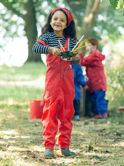 Muddy Puddles Red Originals Waterproof Dungarees image 1